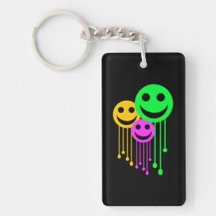 Smiling faces key ring