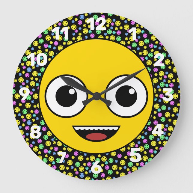 Smiling Faces Large Clock (Front)