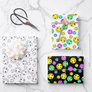 Smiling Faces  Wrapping Paper Sheets