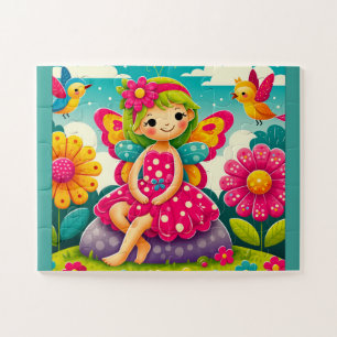 "SMILING FAIRY AND BIRDS" - JIGSAW PUZZLE