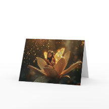 Smiling Fairy in a Flower, Spring Rain