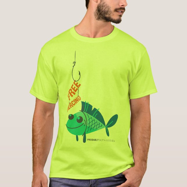 Smiling Fish - Free Piercing T-Shirt (Front)