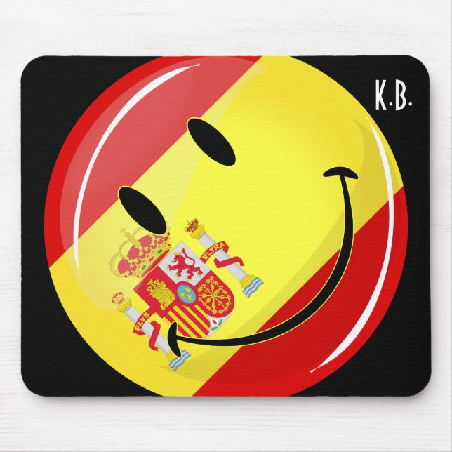Smiling Flag of Spain Mouse Mat (Front)