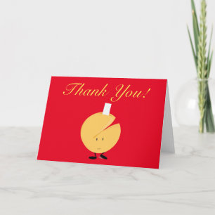 Smiling Fortune Cookie thank you Card