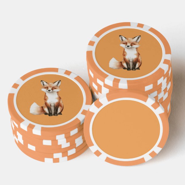 Smiling Fox Poker Chips (Stack)