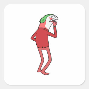 Smiling Friends Alan Psychicpebbles Adult Swim  Square Sticker