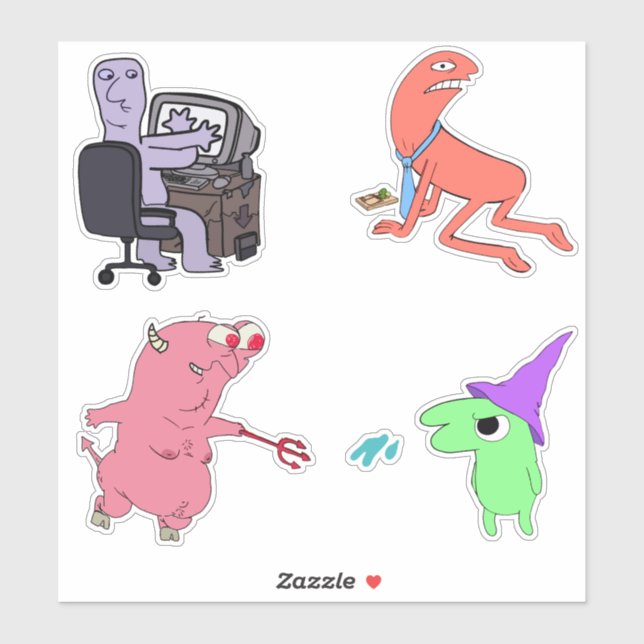 Smiling Friends Characters Adult Swim Sticker Pack (Sheet)