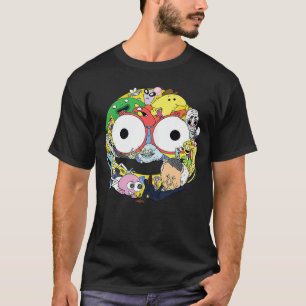 Smiling Friends Smiley Face Character Collage Funn T-Shirt