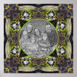 Smiling Frog Face Frame Create Your Own Photo Poster