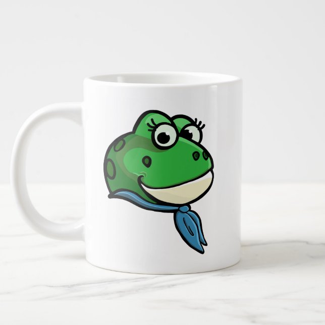 Smiling Frog Large Coffee Mug (Left)