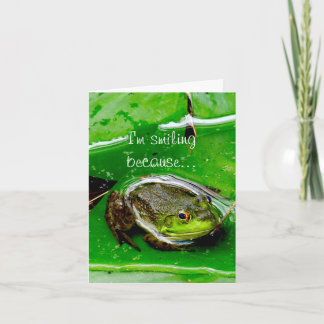 Smiling Frog Note Card