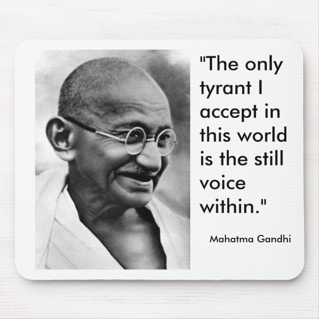 Smiling Gandhi Mouse Mat (Front)