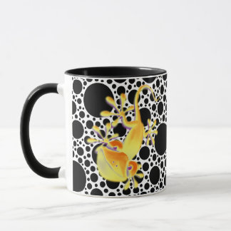 Smiling Gecko - black dots Mug