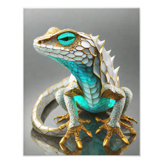 Smiling Gecko Island TUATARA MOTU LEMURIA Photo Print