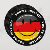 Smiling German Flag Invitation (Front/Back)