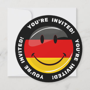 Smiling German Flag Invitation