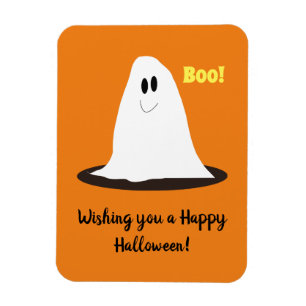Smiling Ghost Halloween Magnet