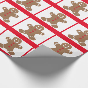Smiling Gingerbread Man Wrapping Paper