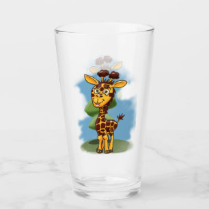 Smiling Giraffe Glass