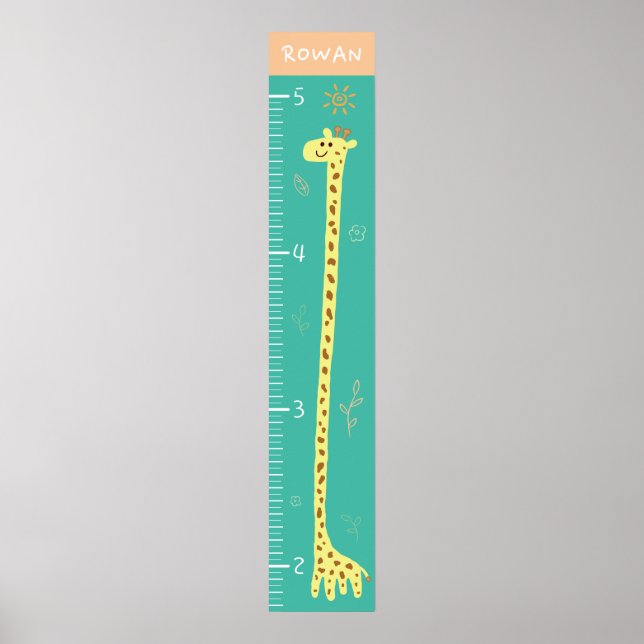 Smiling Giraffe Growth Chart (Front)