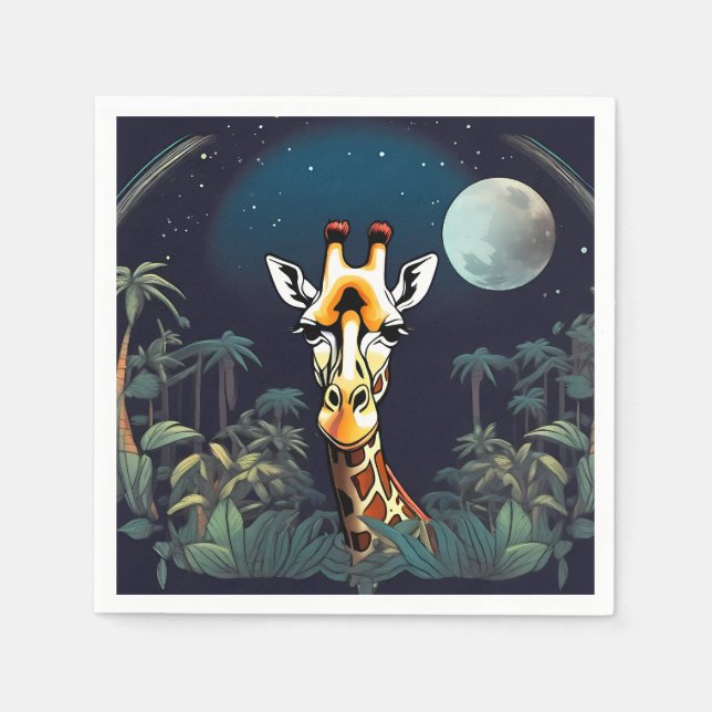 Smiling Giraffe |  Napkin (Front)