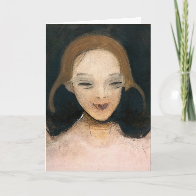 Smiling Girl, Helene Schjerfbeck  Card (Front)