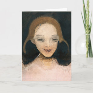 Smiling Girl, Helene Schjerfbeck Card