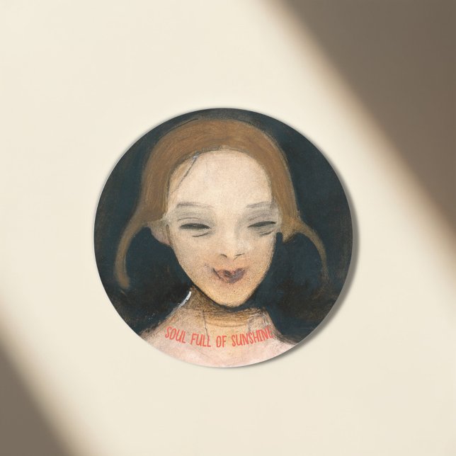 Smiling Girl, Helene Schjerfbeck  Classic Round Sticker (Creator Uploaded)
