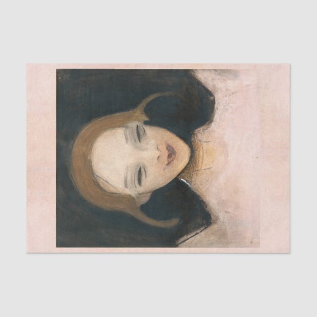 Smiling Girl, Helene Schjerfbeck   Tissue Paper (Front)