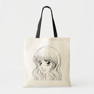 Smiling Girl - Manga Inspired Face Expression Tote Bag