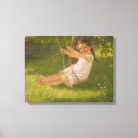 Smiling Girl on a Swing (Vintage Childhood)
