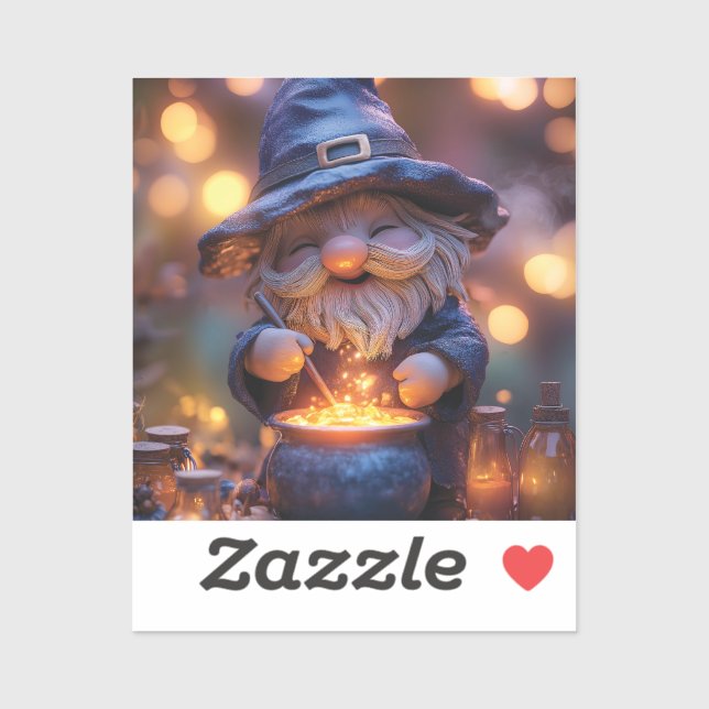 Smiling Gnome Stirring Magic Pot (Sheet)
