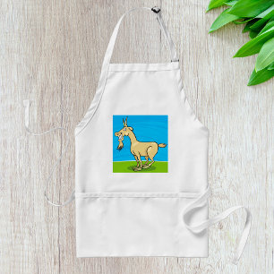 Smiling Goat Cartoon Farm Animal Standard Apron