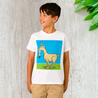Smiling Goat Cartoon Farm Animal