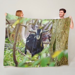 Smiling Goat Fleece Blanket