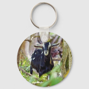 Smiling Goat Key Ring