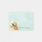 Smiling Golden Retriever Dog in Watercolor