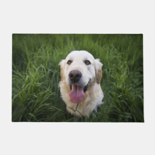 Smiling Golden Retriever Doormat