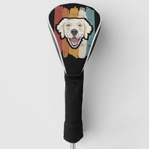 Smiling Golden Retriever Retro Golf Head Cover