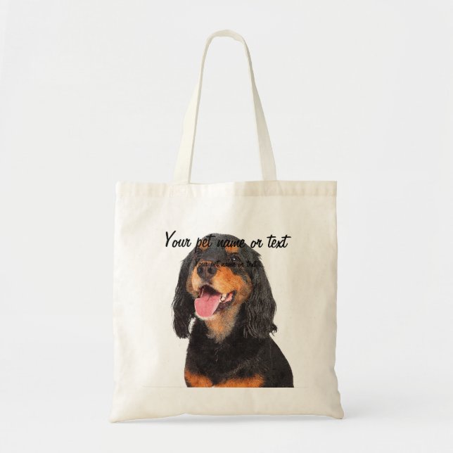 Smiling Gordon Setter Dog Tote Bag (Front)
