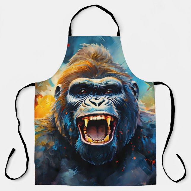 Smiling Gorilla  Apron (Front)