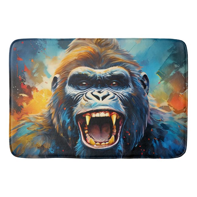 Smiling Gorilla  Bath Mat (Front)