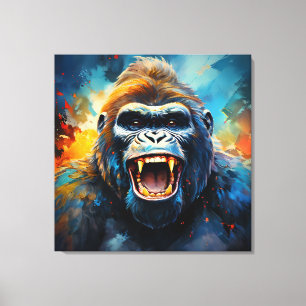 Smiling Gorilla  Canvas Print