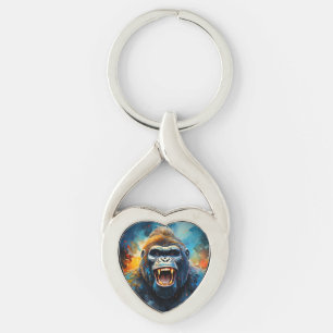 Smiling Gorilla  Key Ring