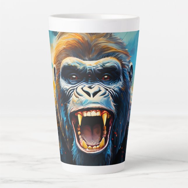 Smiling Gorilla  Latte Mug (Front)