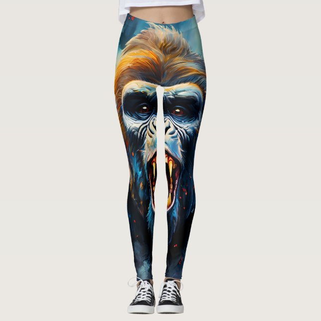 Smiling Gorilla  Leggings (Front)
