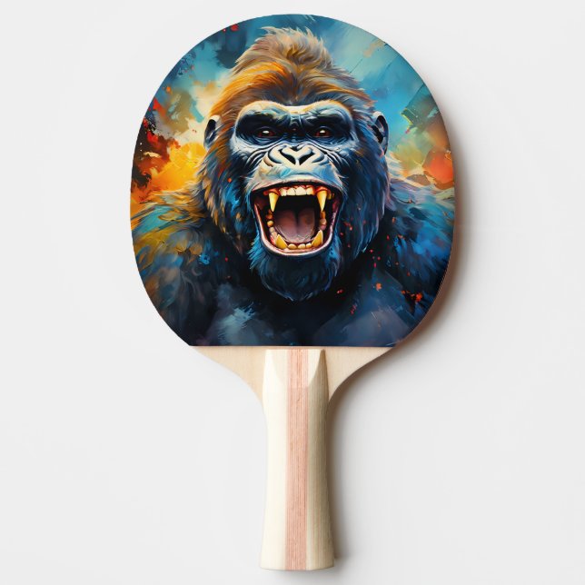 Smiling Gorilla  Ping Pong Paddle (Front)