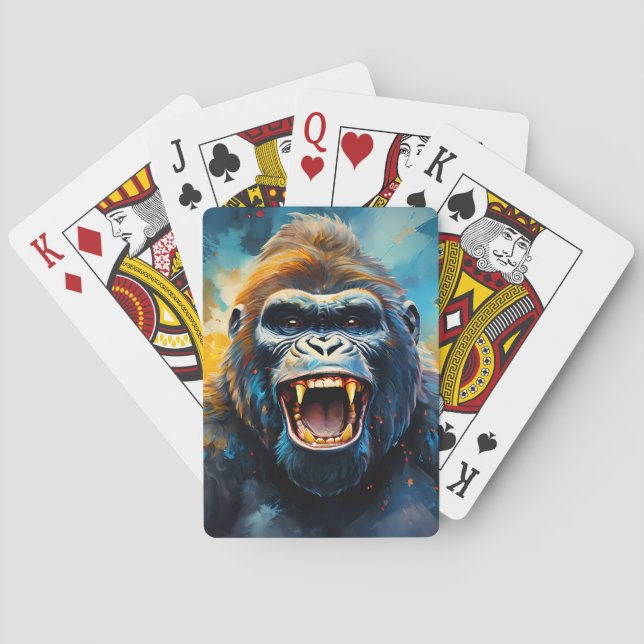 Smiling Gorilla  Playing Cards (Back)