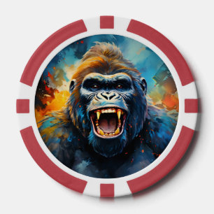 Smiling Gorilla Poker Chips