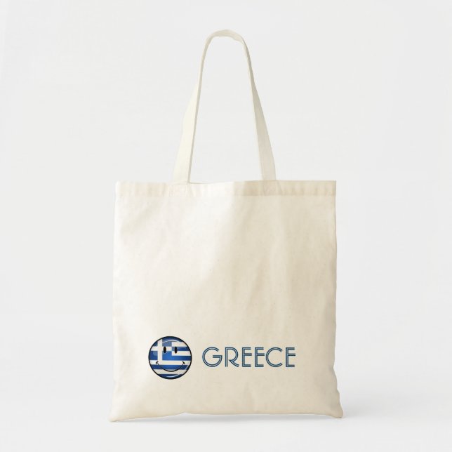 Smiling Greek Flag Tote Bag (Front)